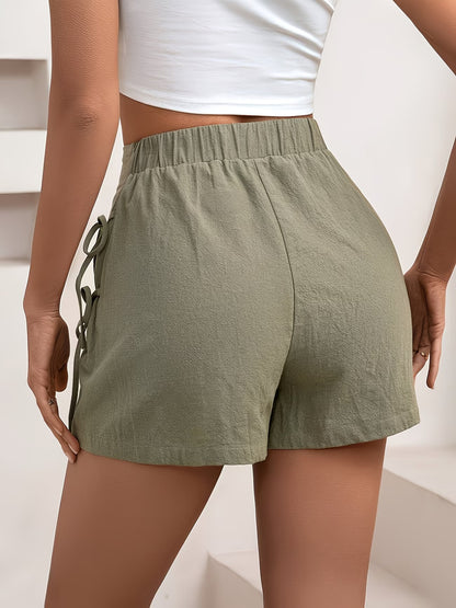 Women's Wrap-Around Shorts with Side Drawstrings