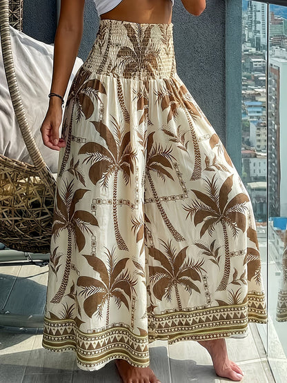 Women's Wide-Leg Pants with Graphic Print