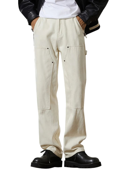 Men's Straight-Leg Double-Knee Pants