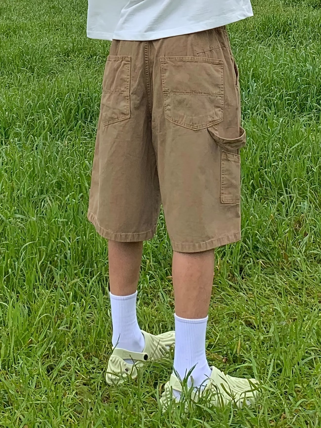 Men's Wide-Leg Shorts with Hammer Loop