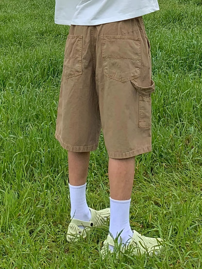 Men's Wide-Leg Shorts with Hammer Loop